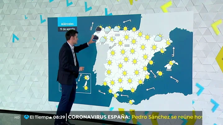 Lluvias fuertes en Galicia y cielos poco nubosos o despejados en la mayor parte del país Lluvias fuertes en Galicia y cielos poco nubosos o despejados en la mayor parte del país