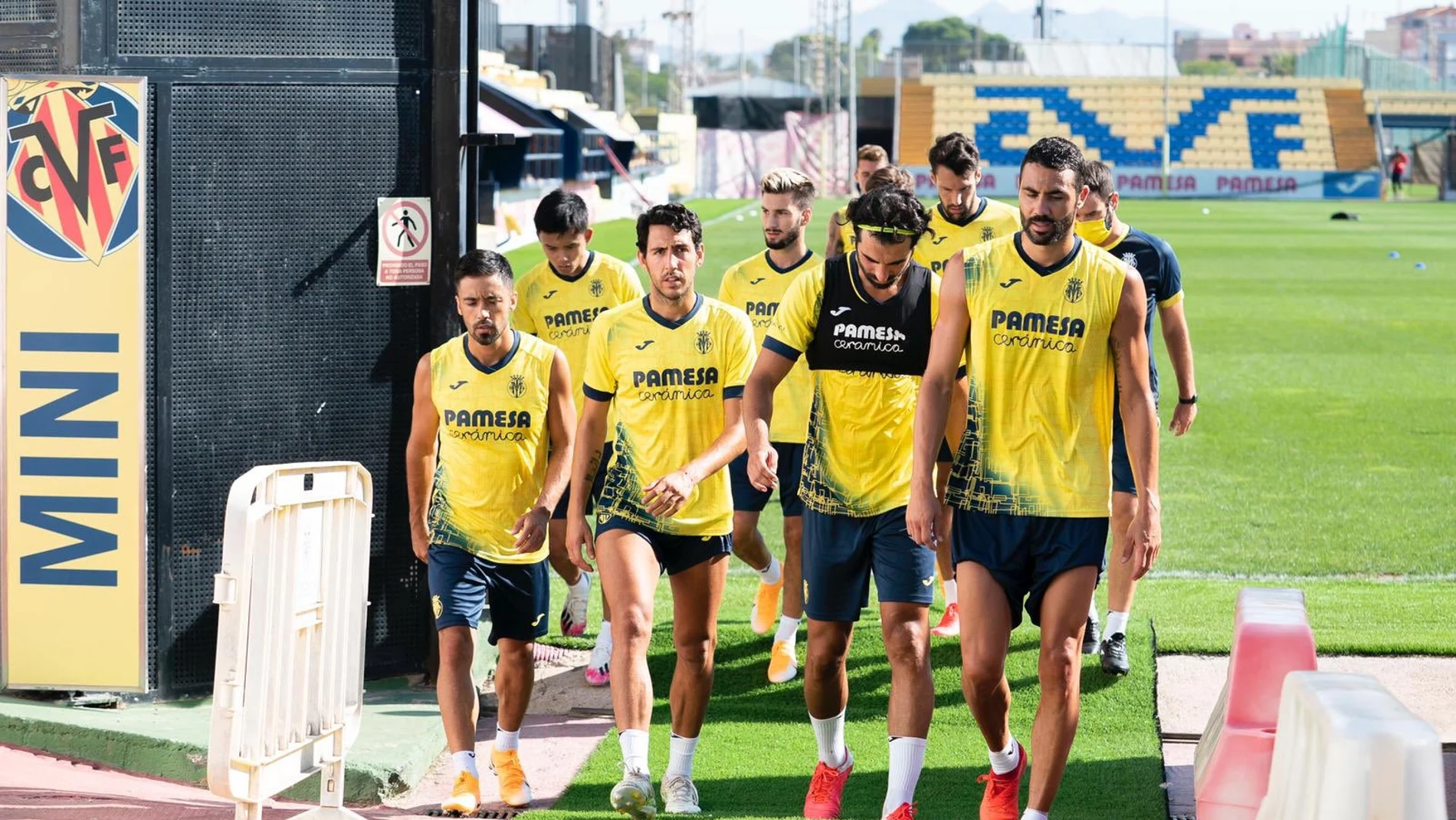 Los jugadores del Villarreal tras un entrenamiento Los jugadores del Villarreal tras un entrenamiento
