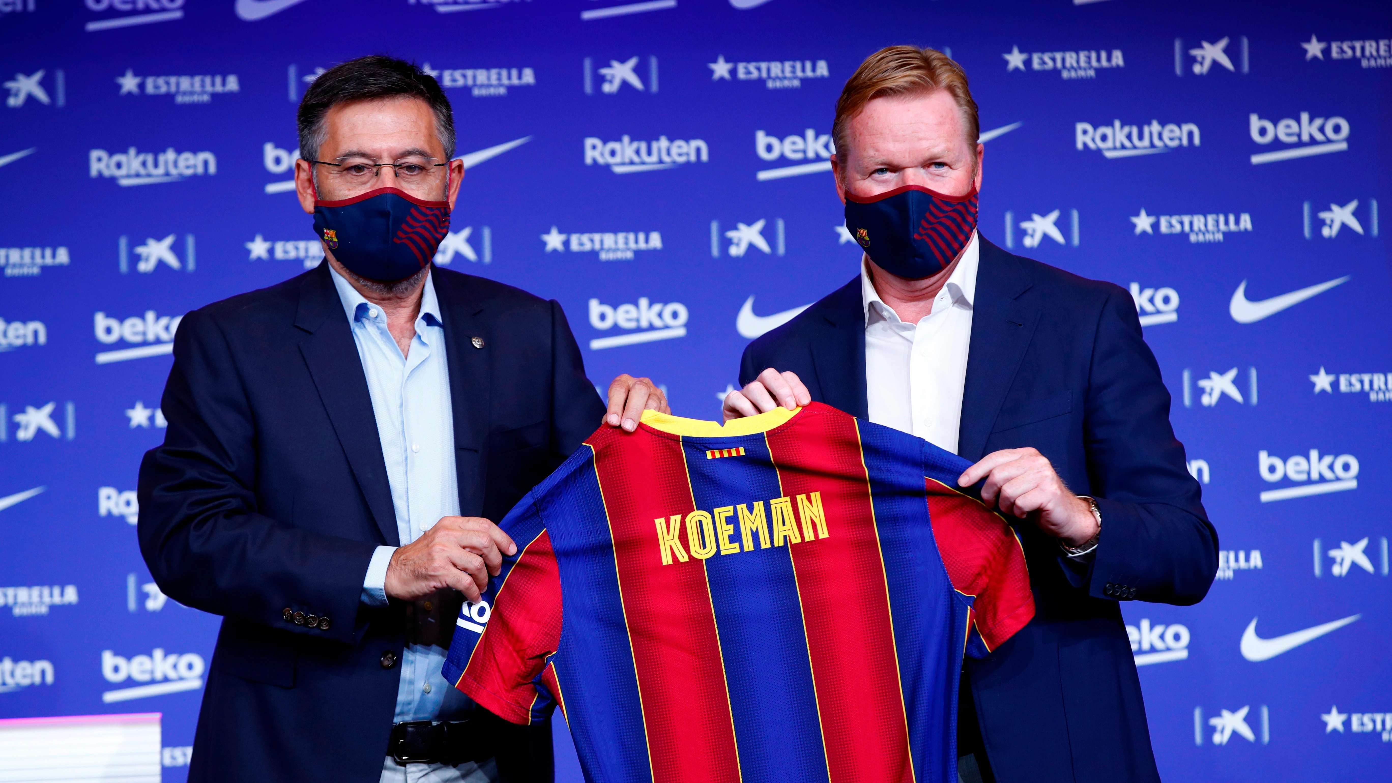 Ronald Koeman, en su presentación como entrenador del Barcelona Ronald Koeman, en su presentación como entrenador del Barcelona