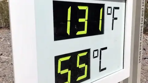 El valle de la muerte, la zona más calurosa de la tierra que ha llegado a alcanzar los 56 grados de temperatura El valle de la muerte, la zona más calurosa de la tierra que ha llegado a alcanzar los 56 grados de temperatura