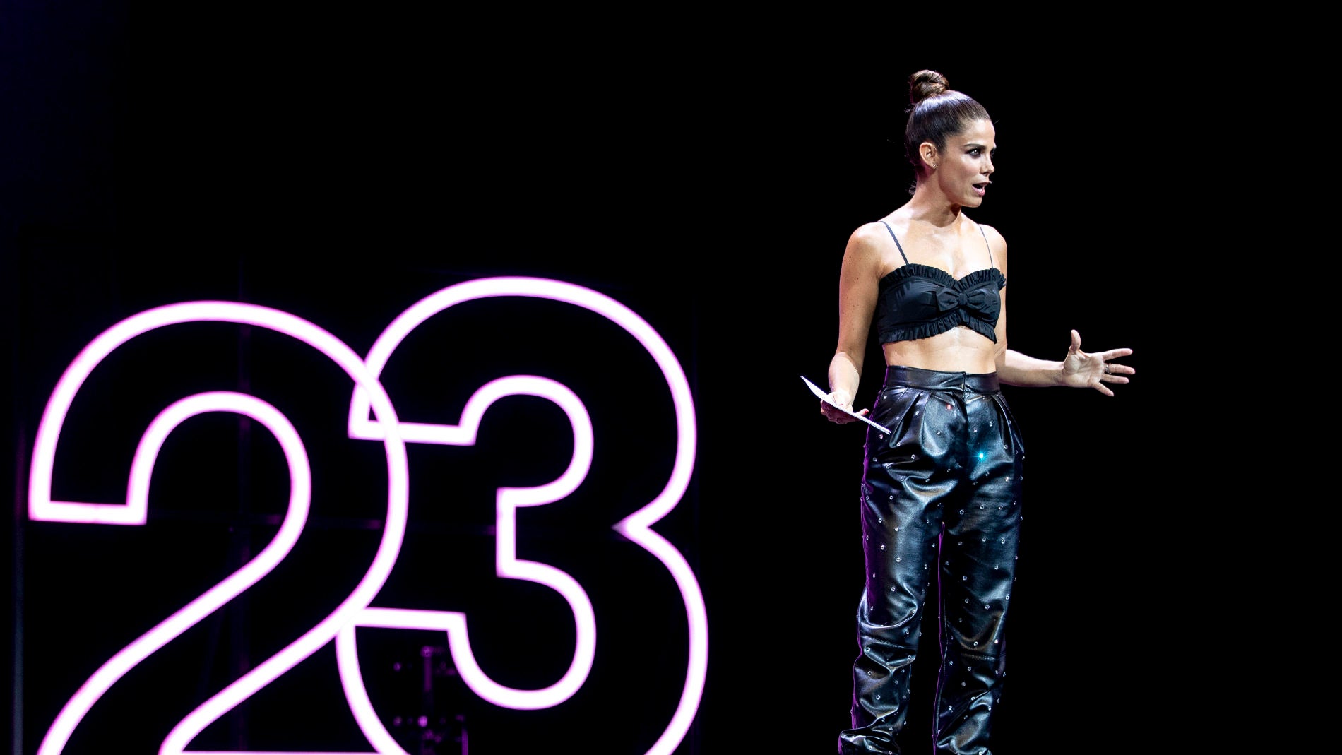 Juana Acosta, maestra de ceremonias en la gala inaugural