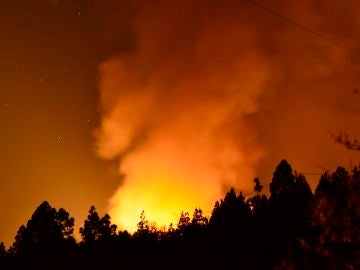 Las condiciones meteorológicas adversas están dificultando las labores de extinción del incendio forestal que comenzó en la tarde del viernes en el municipio palmero de Garafía.