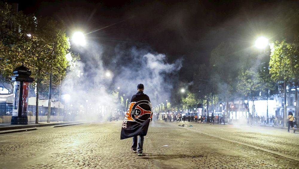 Disturbios en París tras el partido del PSG