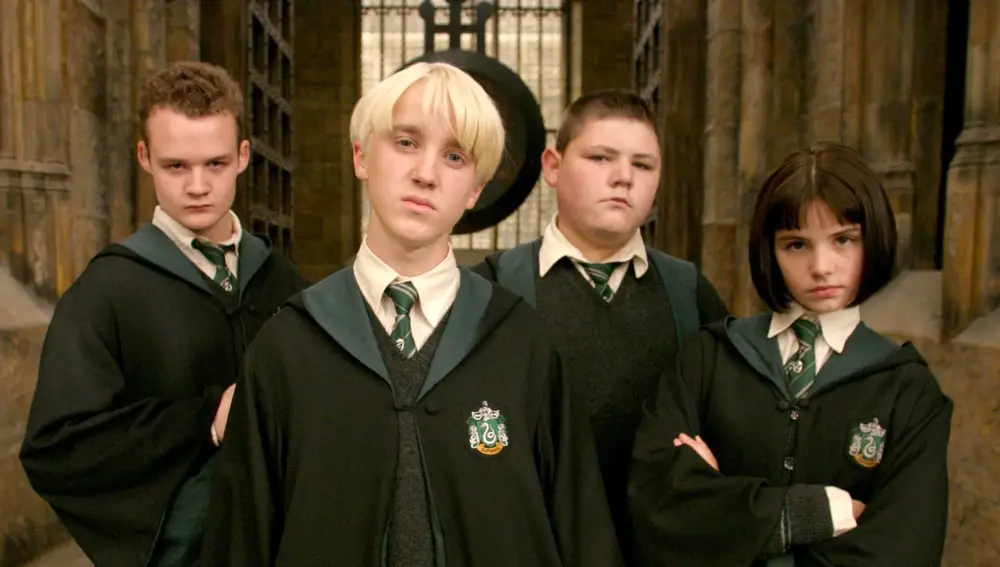 Malfoy, Crabbe, Goyle y Pansy en la saga 'Harry Potter'