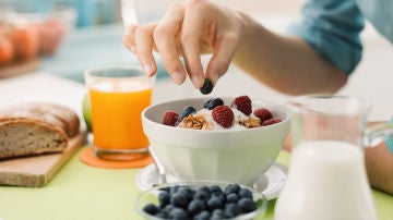 Arándanos en el desayuno