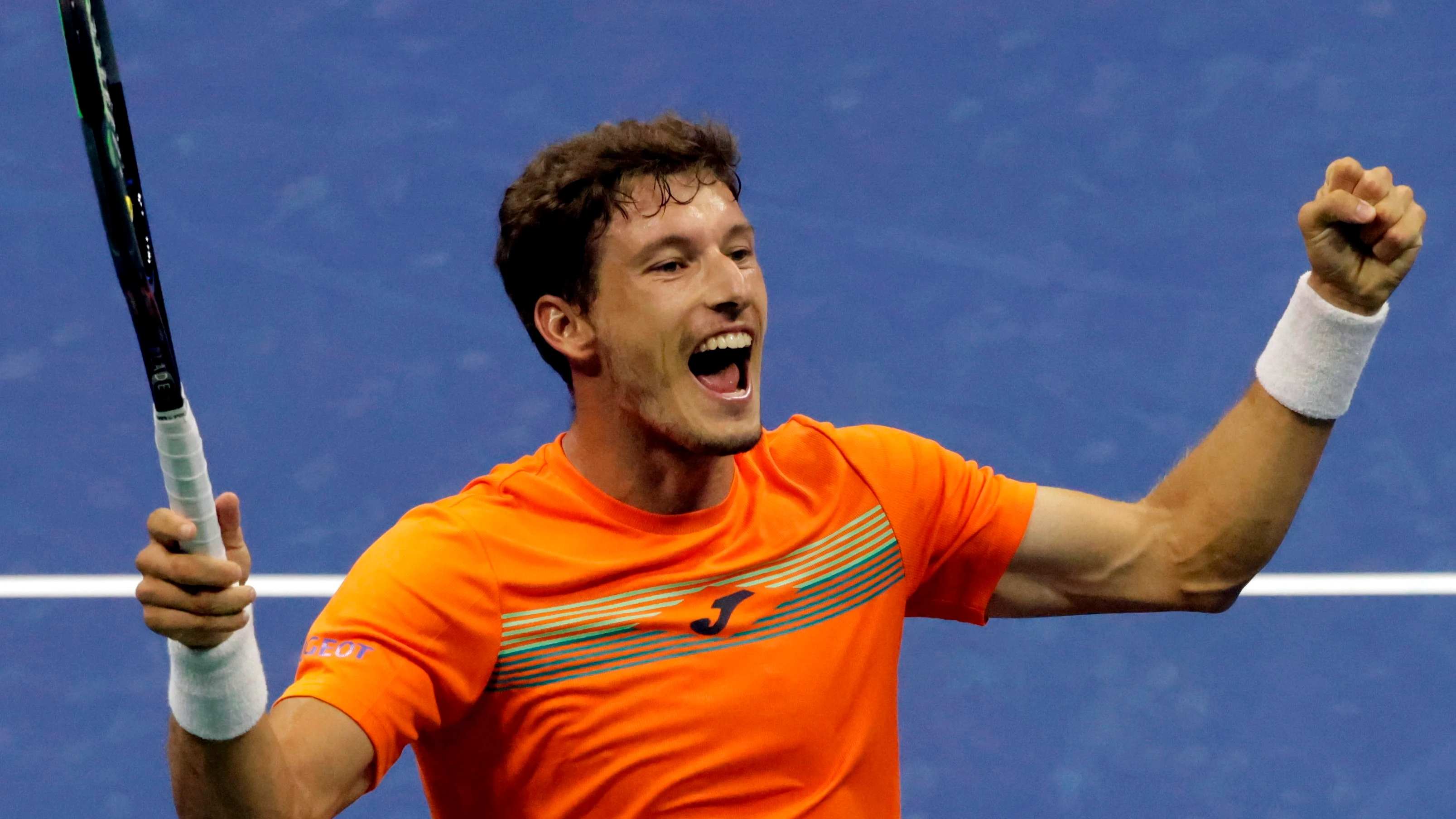 Pablo Carreño celebra su victoria ante Denis Shapovalov Pablo Carreño celebra su victoria ante Denis Shapovalov