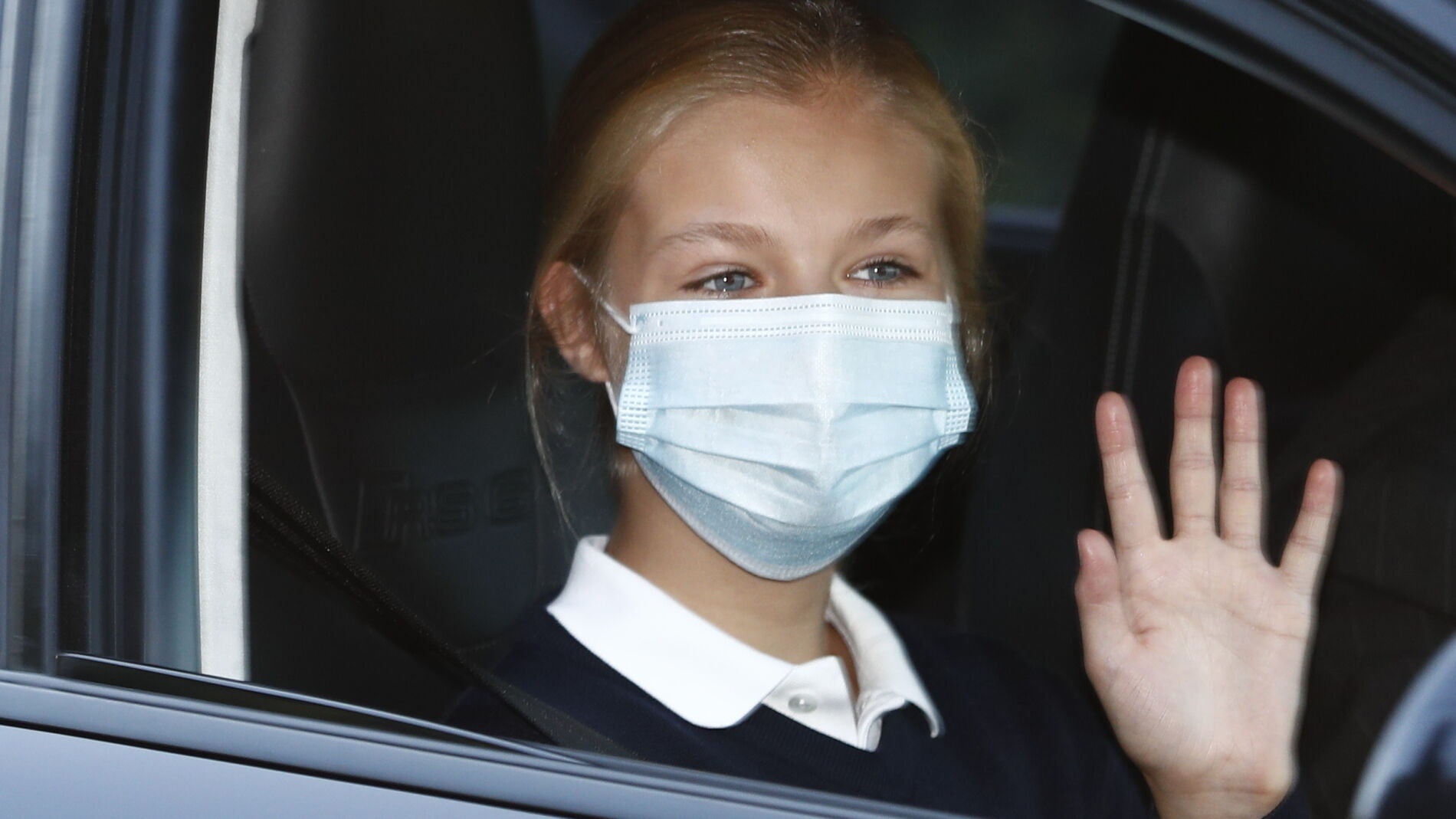 La princesa Leonor a su llegada al colegio 