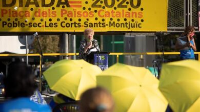 Un concejal de la CUP, entre los cuatro detenidos al tratar de cortar la vía del AVE en Lleida durante la Diada