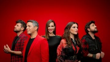 Los coaches de La Voz con Eva González