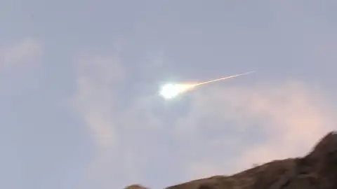 Una bola de fuego sobrevuela Andalucía a 83.000 km/hora Una bola de fuego sobrevuela Andalucía a 83.000 km/hora