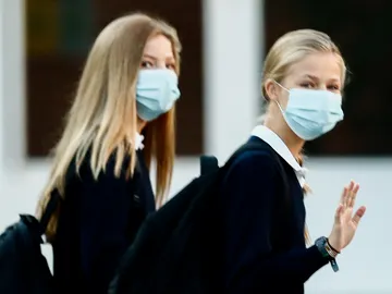 La princesa Leonor en su primer día de clase La princesa Leonor en su primer día de clase