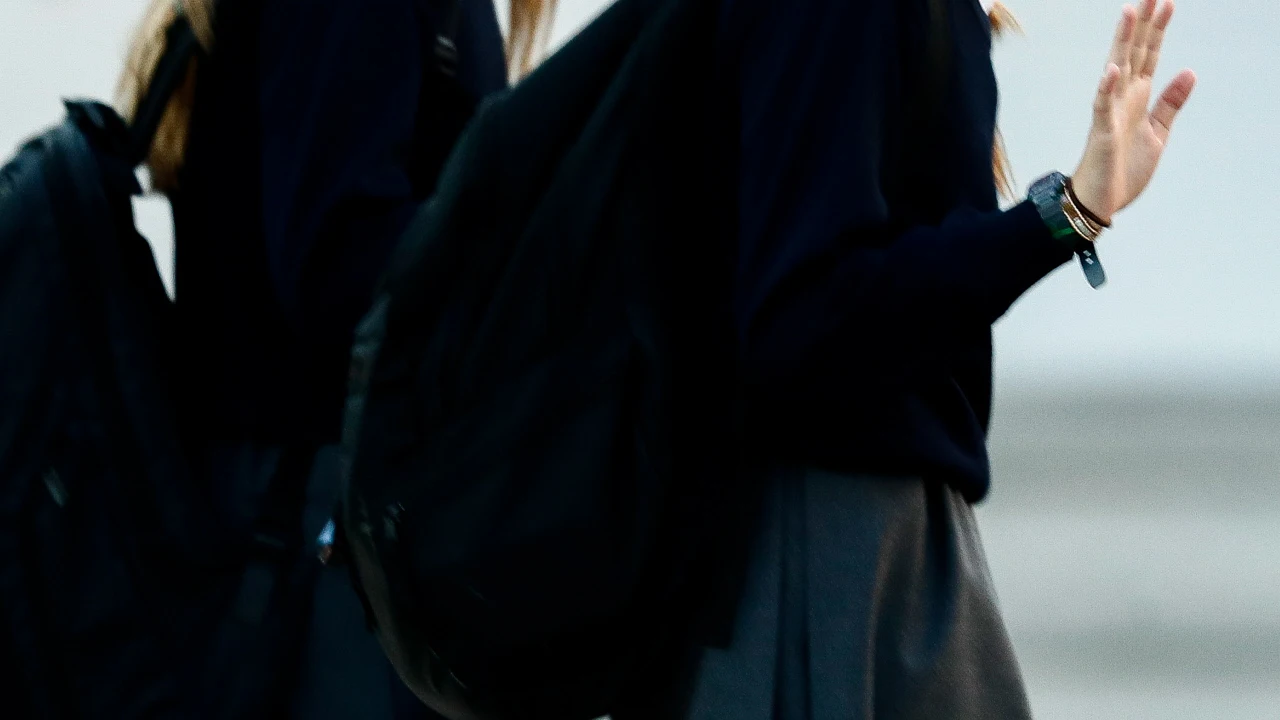 La princesa Leonor en su primer día de clase