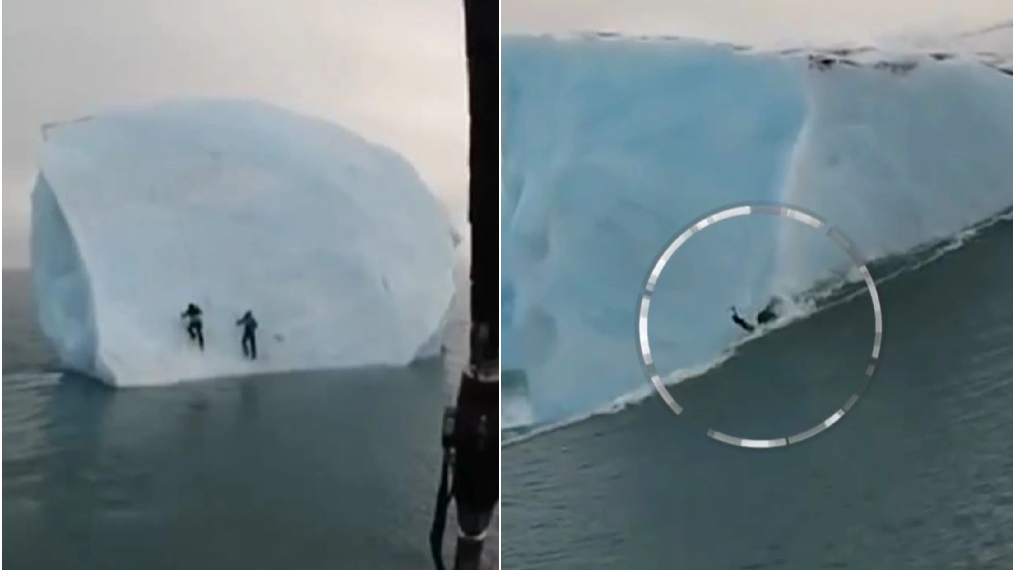 Se juegan la vida intentando escalar un iceberg que se hundía en medio del Ártico Se juegan la vida intentando escalar un iceberg que se hundía en medio del Ártico