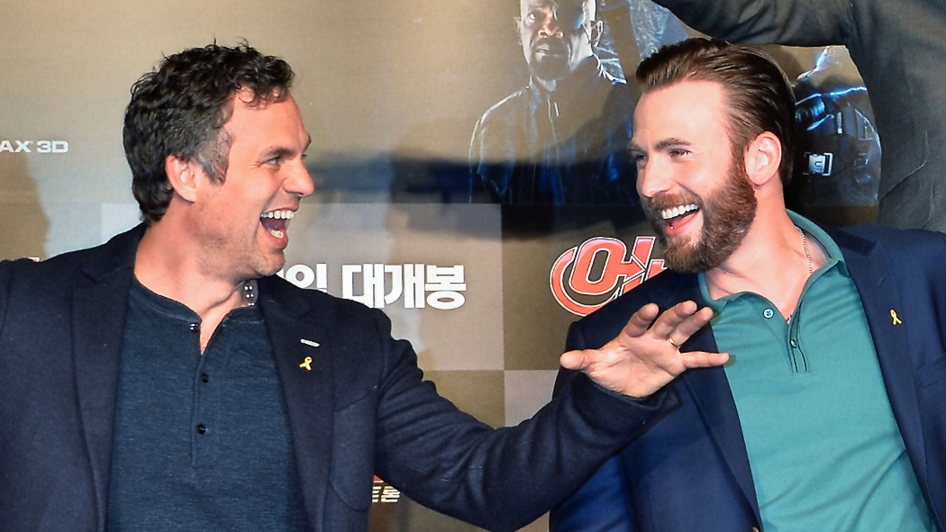 Mark Ruffalo Chris Evans, Hulk y Capit&aacute;n Am&eacute;rica en 'Los Vengadores'