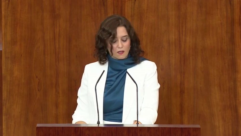 Isabel Díaz Ayuso en su primer Debate del Estado de la Región: "La Comunidad de Madrid se reactivará pronto"