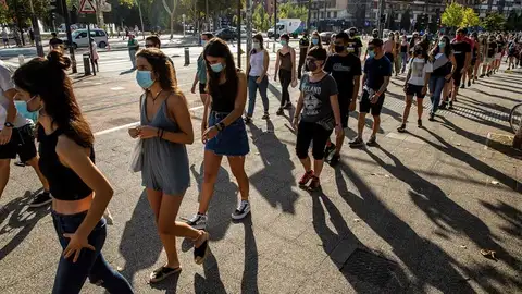 Profesores de País Vasco protestan ante la inseguridad de la vuelta al cole por el coronavirus Coronavirus