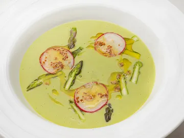 Salmorejo de espárragos verdes Salmorejo de espárragos verdes