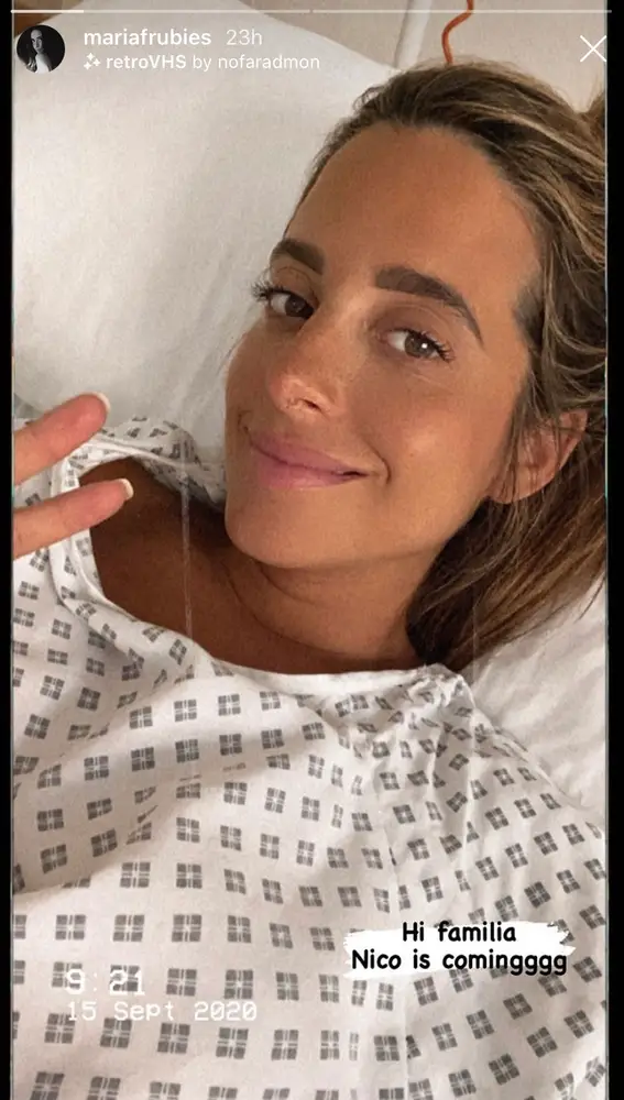 María Fernández-Rubíes ingresa en el hospital para dar a luz a su primer hijo