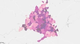 Mapa de afecctaci&oacute;n del Covid-19 en la Comunidad de Madrid