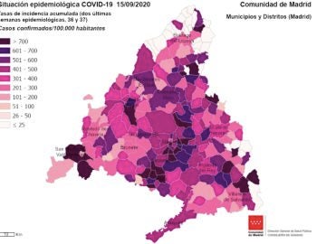 Situación epidemiológica del coronavirus en la Comunidad de Madrid