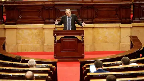 Quim Torra: "Hay un Estado instalado en la venganza que me quiere inhabilitar" Quim Torra: "Hay un Estado instalado en la venganza que me quiere inhabilitar"