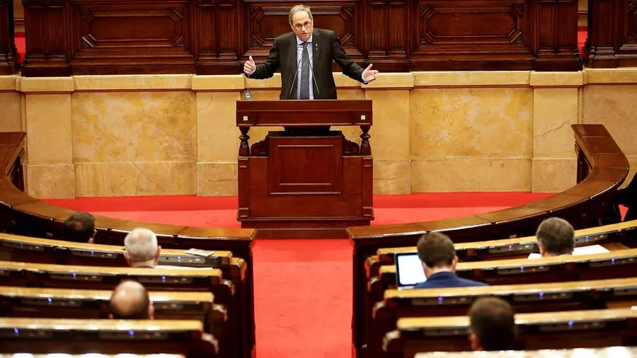 Quim Torra: "Hay un Estado instalado en la venganza que me quiere inhabilitar" Quim Torra: "Hay un Estado instalado en la venganza que me quiere inhabilitar"