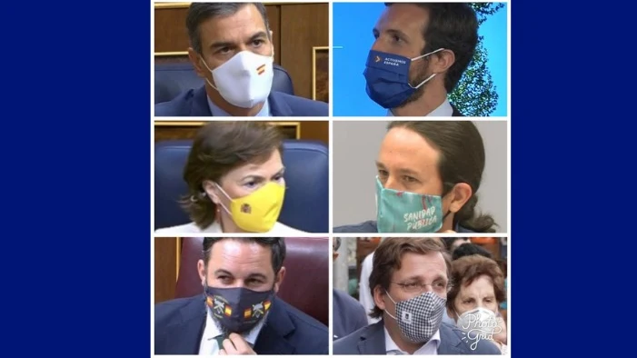 Las mascarillas de los políticos Mascarillas ideologizadas