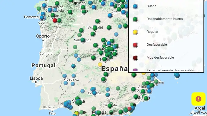 Mapa interactivo de la calidad del aire Mapa interactivo de la calidad del aire