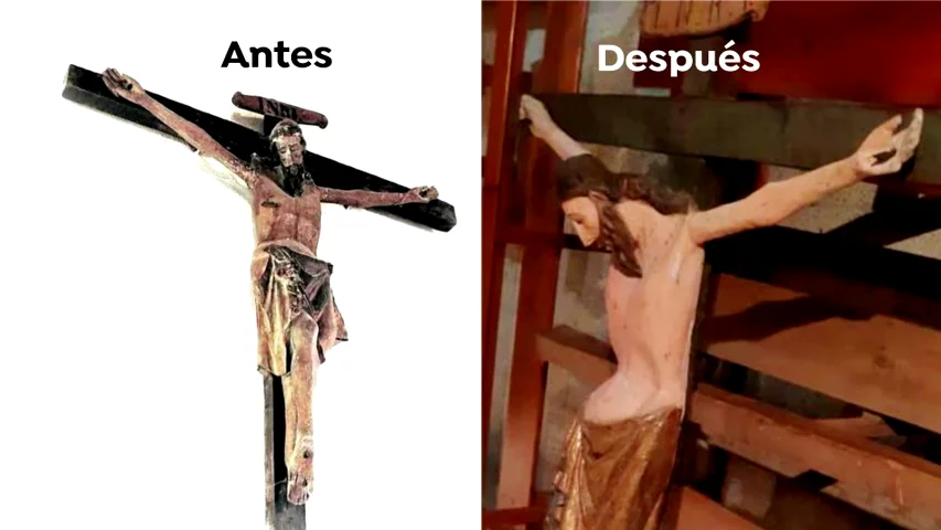 Polémica por la restauración del Cristo Doloroso de Garcibueay Polémica por la restauración del Cristo Doloroso de Garcibueay