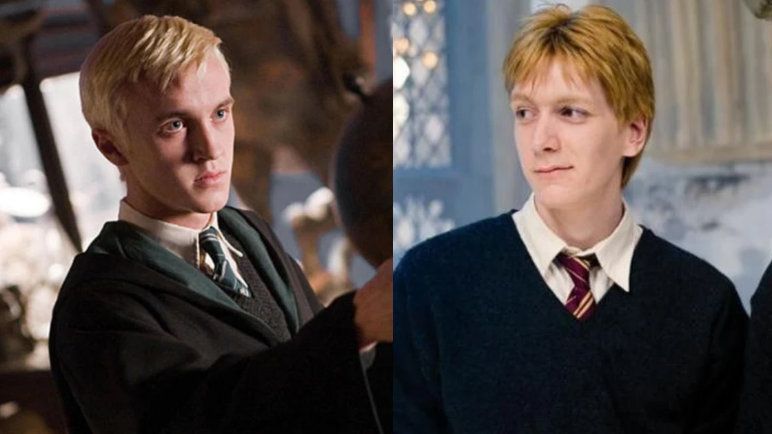 Tom Felton y James Phelps en 'Harry Potter' Tom Felton y James Phelps en 'Harry Potter'