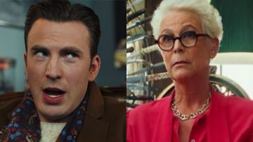 Chris Evans y Jamie Lee Curtis en 'Puñales por la espalda'