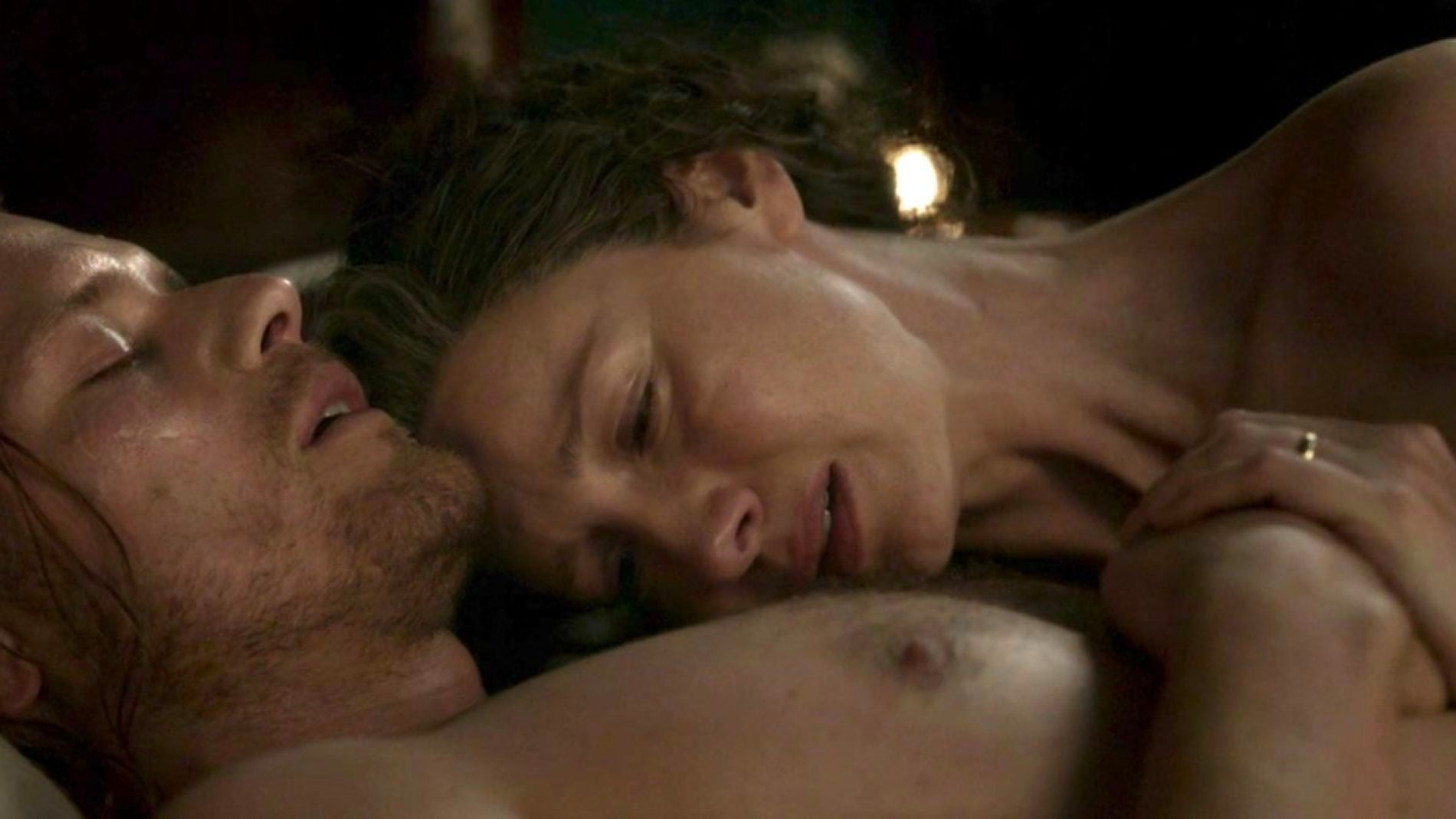 Caitriona Balfe y Sam Heughan en 'Outlander'
