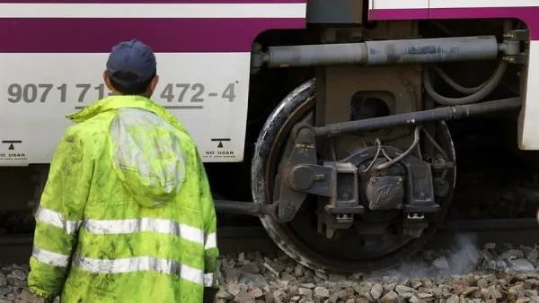 Imagen del tren descarrilado