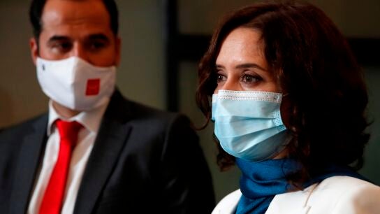 La presidenta de Madrid, Isabel D&iacute;az Ayuso y el exvicepresidente madrile&ntilde;o, Ignacio Aguado
