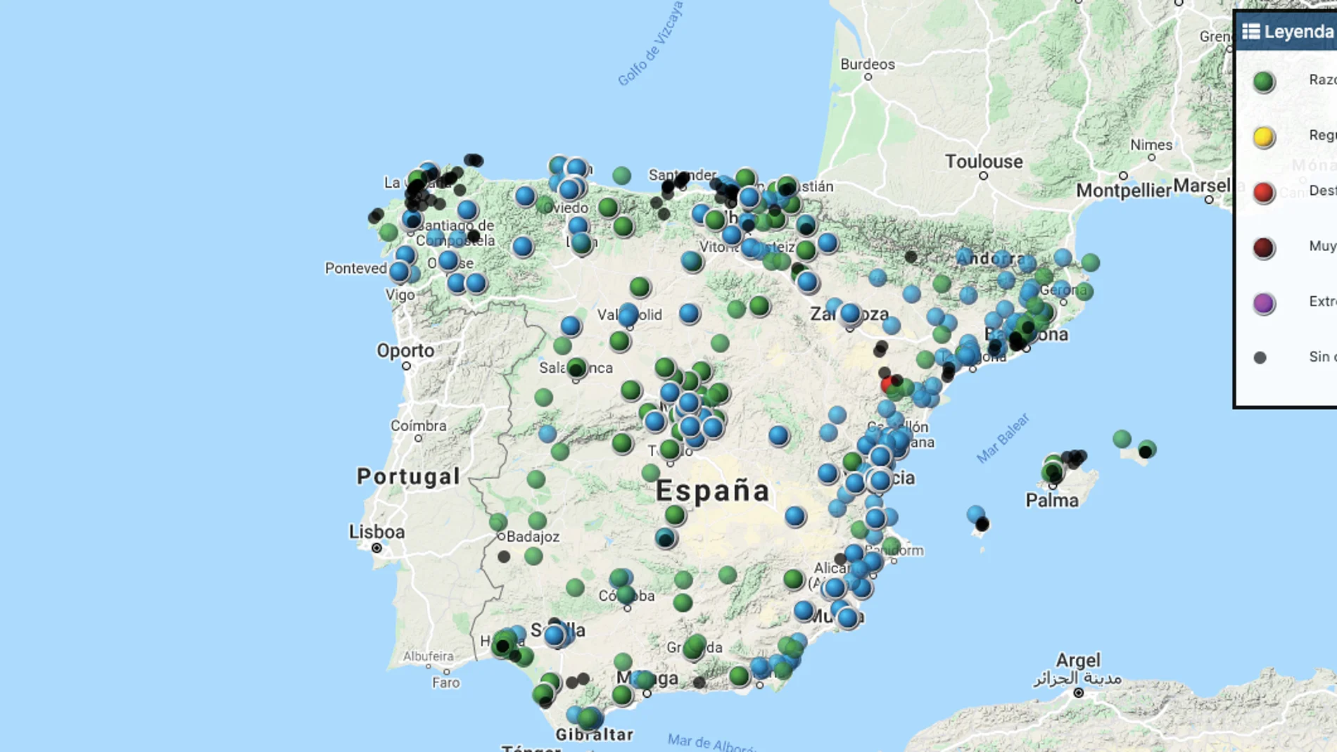 Mapa contaminación Mapa contaminación