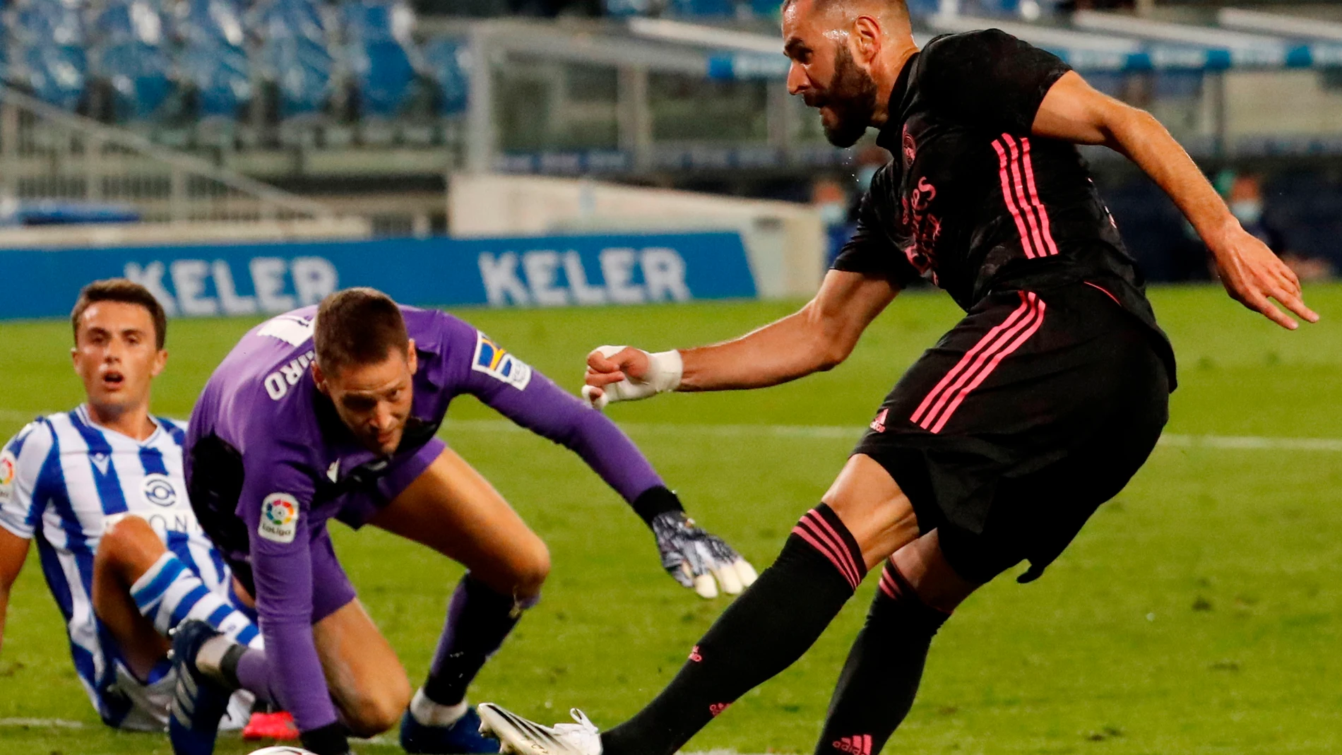 Karim Benzema tiene una ocasión ante la Real Sociedad Karim Benzema tiene una ocasión ante la Real Sociedad