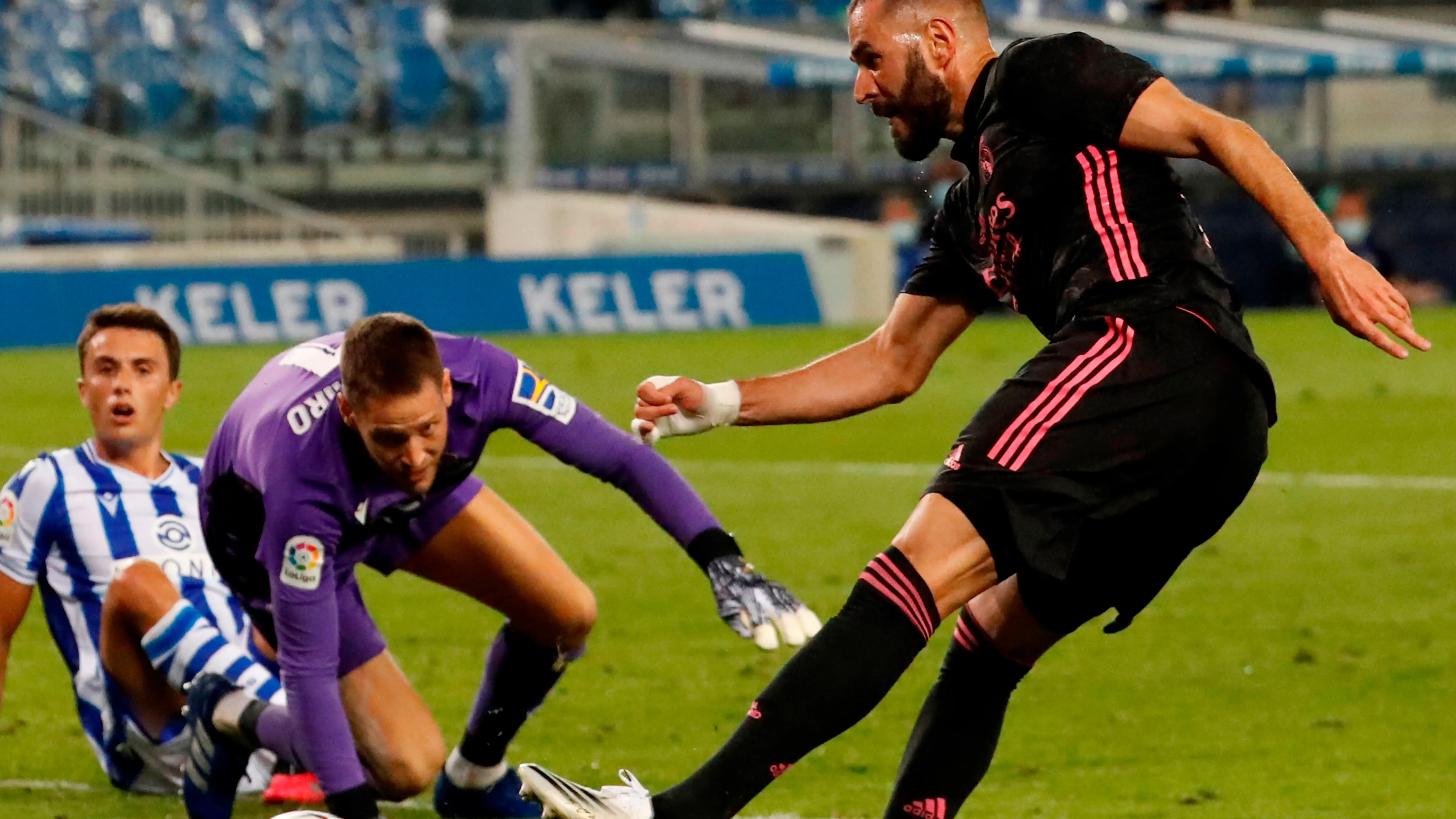 Karim Benzema tiene una ocasión ante la Real Sociedad Karim Benzema tiene una ocasión ante la Real Sociedad
