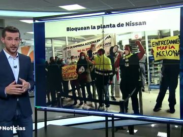 Protestas de los trabajadores de Acciona en Nissan para evitar los despidos