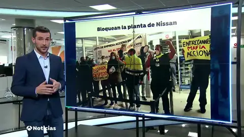 Protestas de los trabajadores de Acciona en Nissan para evitar los despidos Protestas de los trabajadores de Acciona en Nissan para evitar los despidos