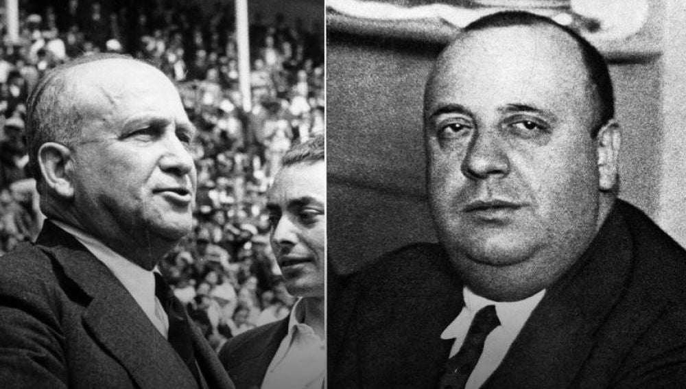 Los dirigentes socialistas de la Segunda República Francisco Largo caballero e Indalecio Prieto