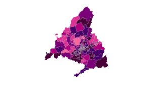 Mapa de incidencia en la Comunidad de Madrid