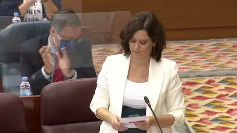 Isabel Díaz Ayuso, al portavoz de Mas Madrid: "Chernobyl no sucedió en Madrid, sucedió cuando gobernaban ustedes" Isabel Díaz Ayuso, al portavoz de Mas Madrid: "Chernobyl no sucedió en Madrid, sucedió cuando gobernaban ustedes"