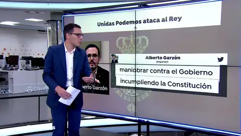 El ministro Alberto Garzón se ratifica en sus críticas al rey acusándolo de maniobrar contra el Gobierno El ministro Alberto Garzón se ratifica en sus críticas al rey acusándolo de maniobrar contra el Gobierno