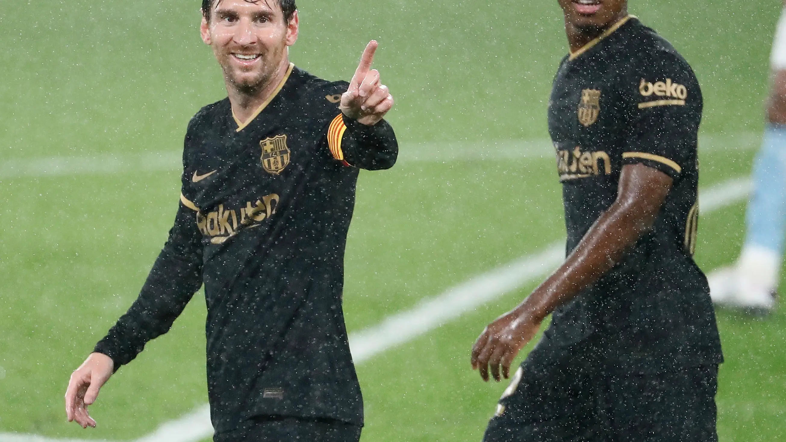 Leo Messi y Ansu Fati, en acci&oacute;n en Bala&iacute;dos