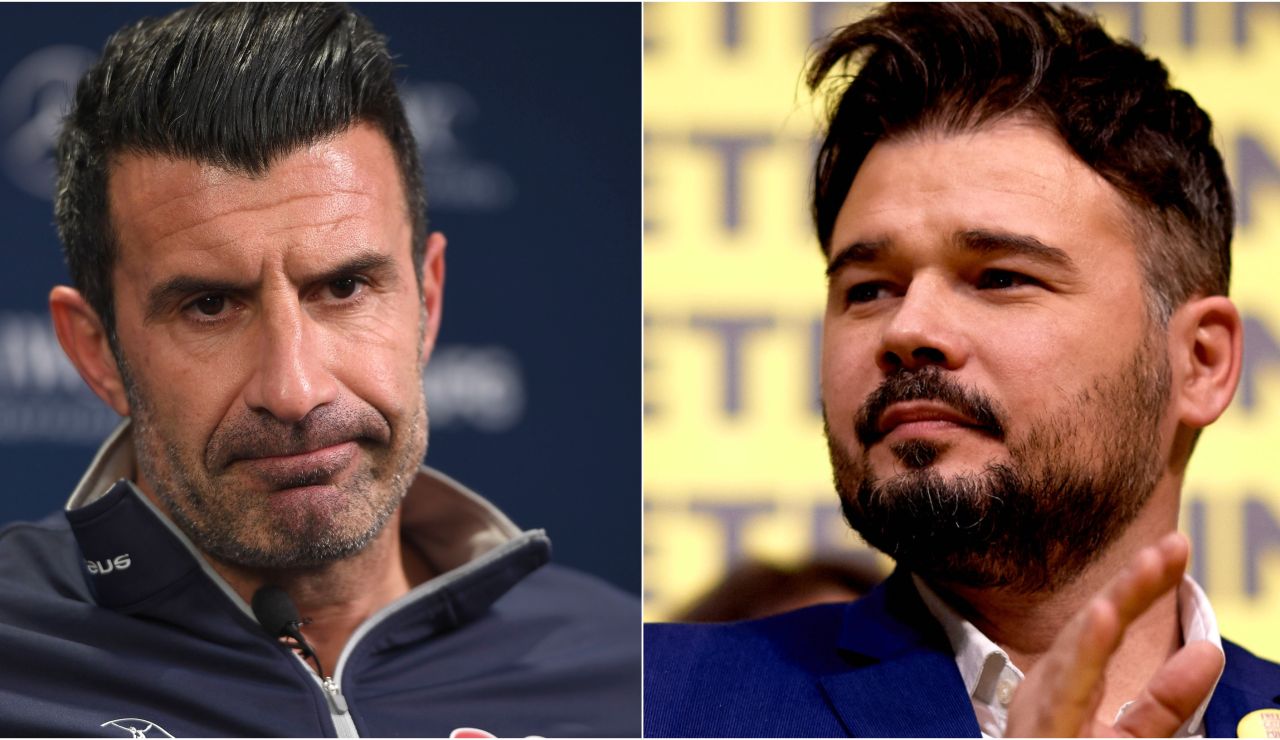 Luis Figo y Gabriel Rufián