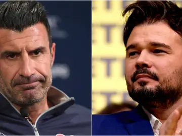 Luis Figo y Gabriel Rufián Luis Figo y Gabriel Rufián
