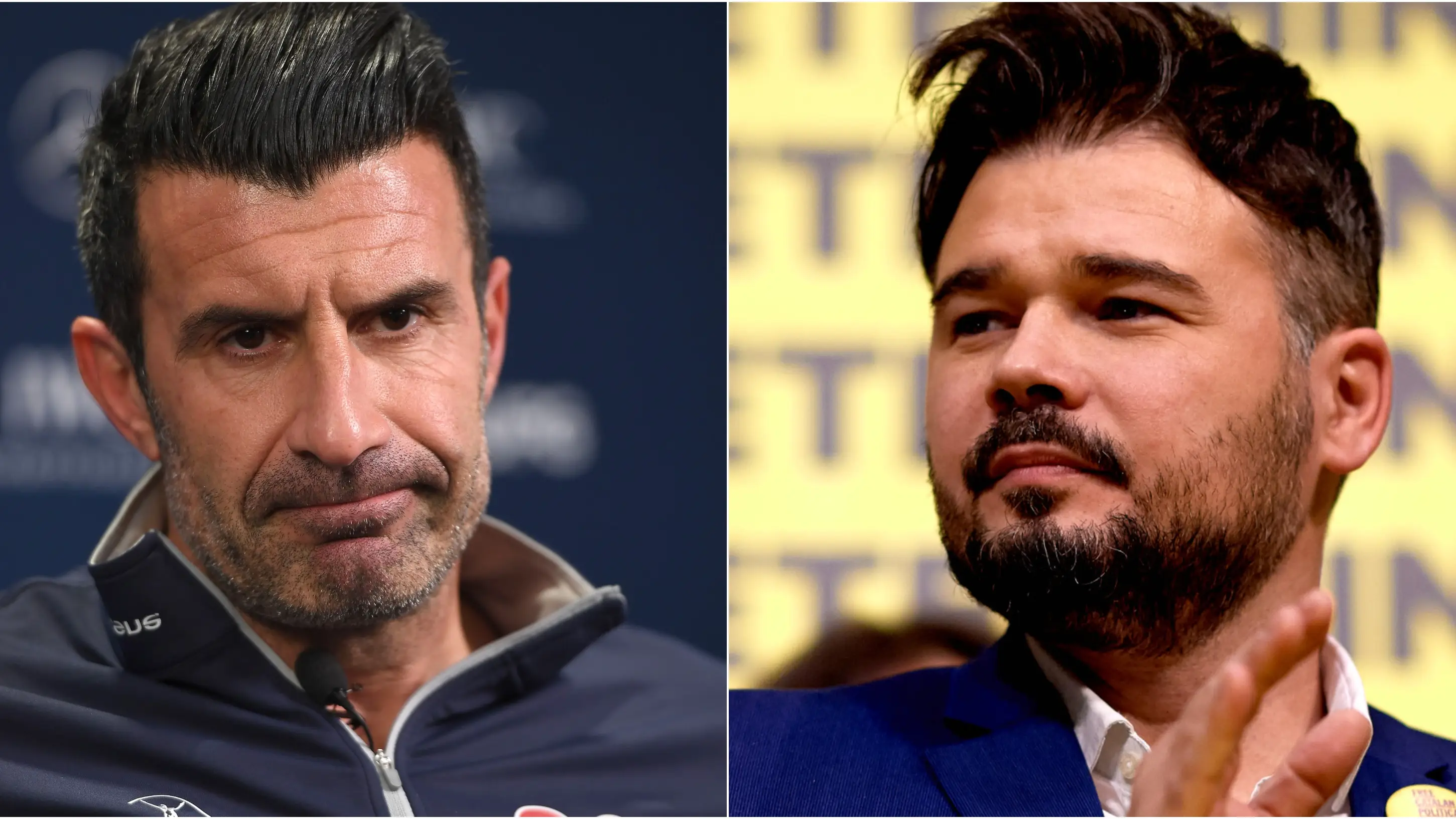 Luis Figo y Gabriel Rufián Luis Figo y Gabriel Rufián