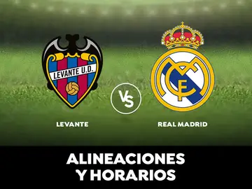Levante - Real Madrid: Horario, alineaciones y dónde ver el partido en directo | Liga Santander Levante - Real Madrid: Horario, alineaciones y dónde ver el partido en directo | Liga Santander