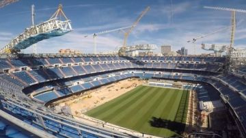 Estadio Santiago Bernabéu, en obras