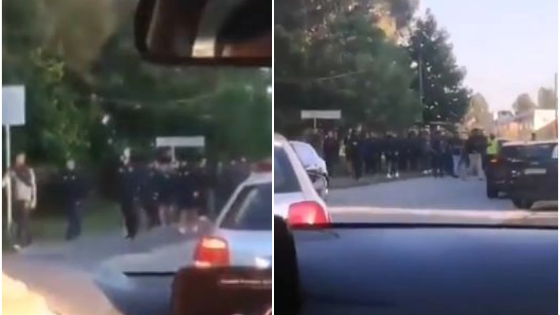 Los jugadores del Lusitania regresan andando tras el partido Los jugadores del Lusitania regresan andando tras el partido